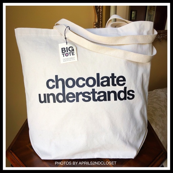 DOGEARED CANVAS TOTE BAG CHOCOLATE UNDERSTANDS A2C - Picture 8 of 8